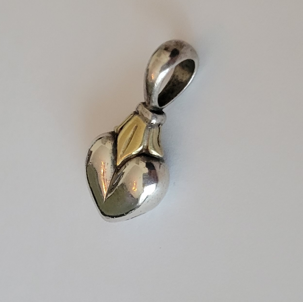 Lagos Caviar heart pendant Sterling Silver & 18K Gold